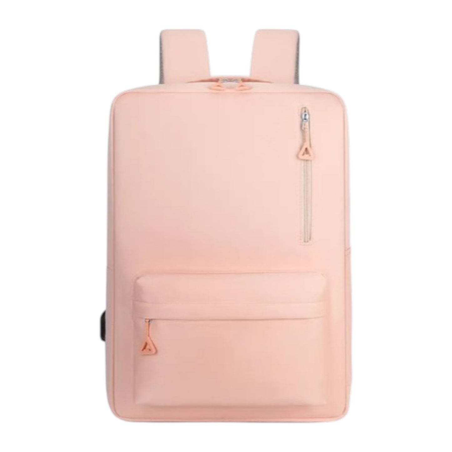 Grauer Sportrucksack mit Laptopfach, USB-Anschluss, gepolsterten Schultergurten und großem Stauraum für Schule, Universität, Arbeit, Reisen und Handgepäck im Flugzeug