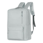 Grauer Sportrucksack mit Laptopfach, USB-Anschluss, gepolsterten Schultergurten und großem Stauraum für Schule, Universität, Arbeit, Reisen und Handgepäck im Flugzeug