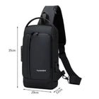 Stadtrucksack Sling Bag mit USB & Zahlenschloss - Diebstahlsicher