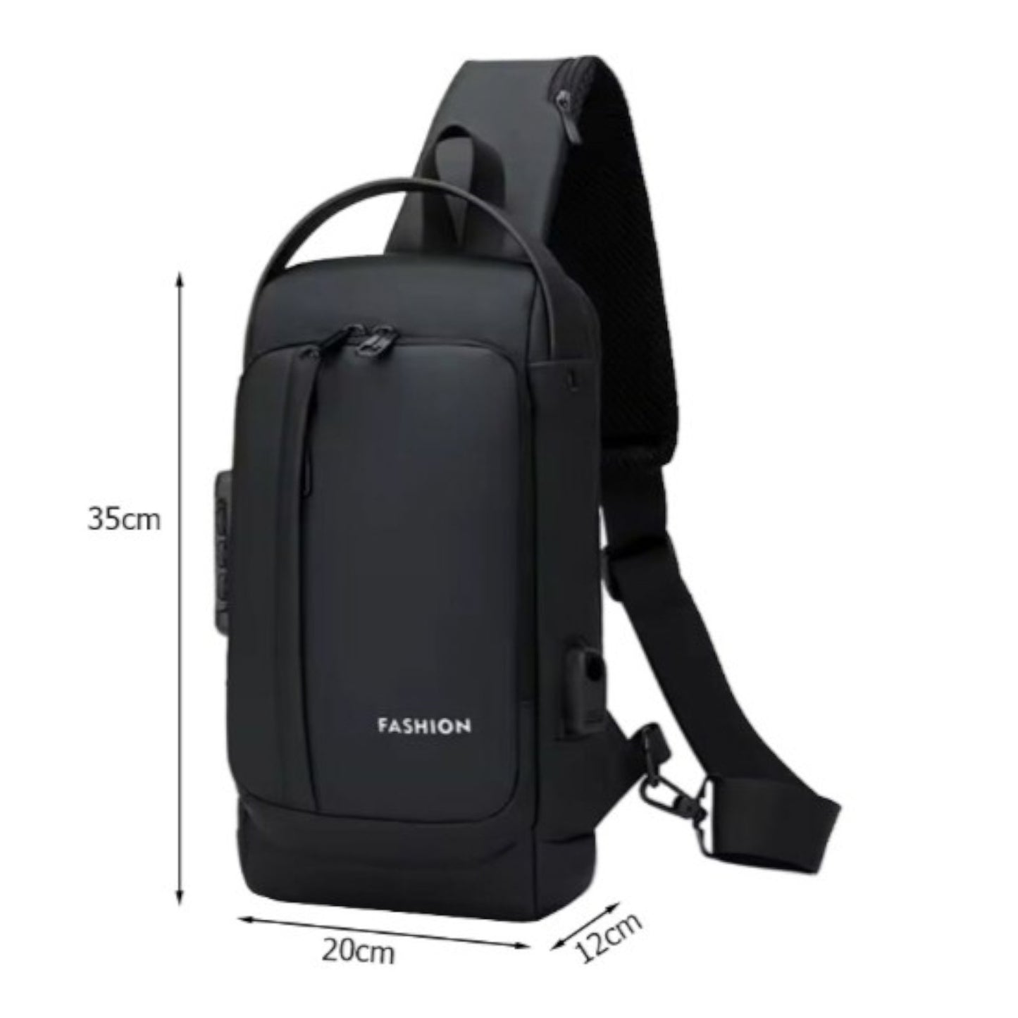 Stadtrucksack Sling Bag mit USB & Zahlenschloss - Diebstahlsicher