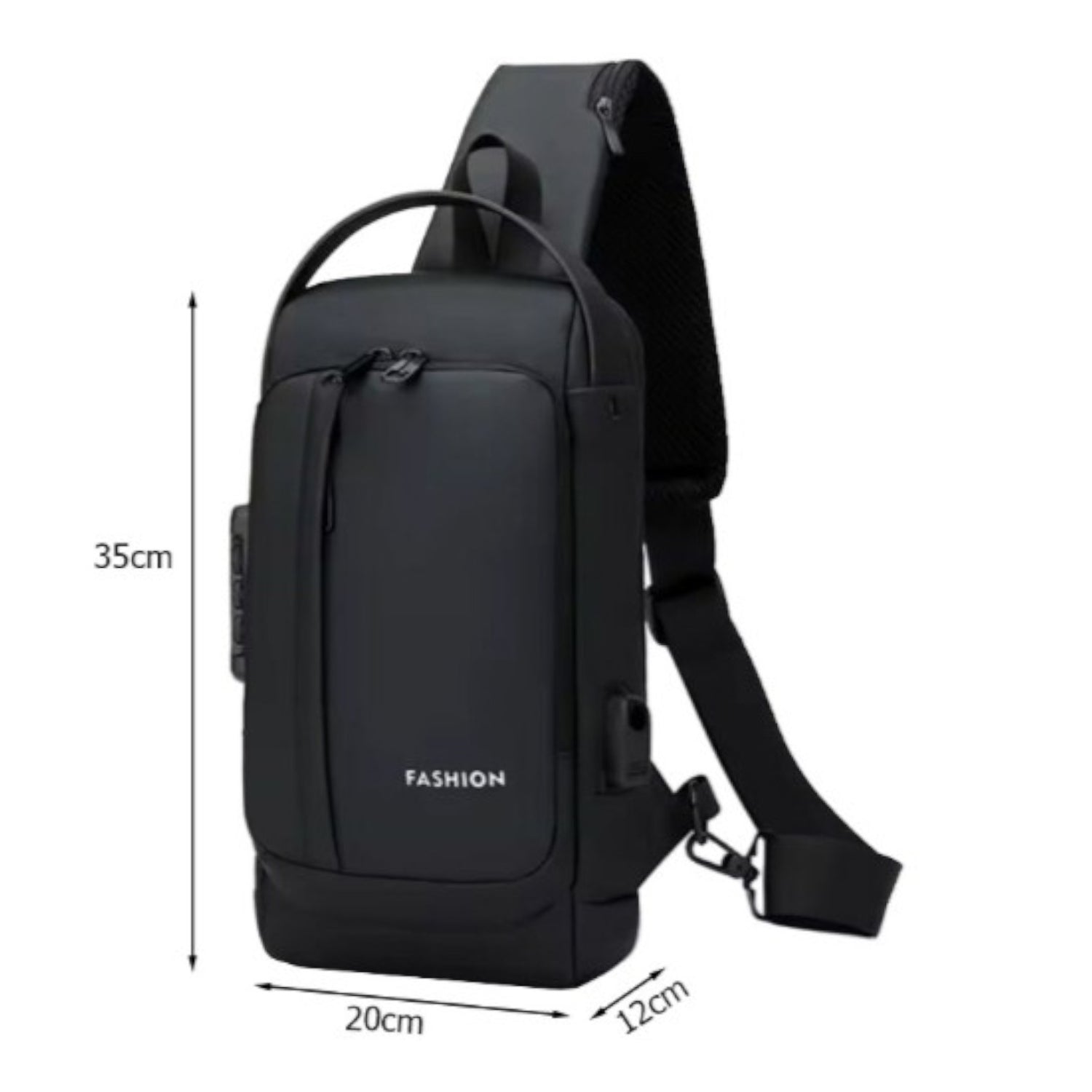 Stadtrucksack Sling Bag mit USB & Zahlenschloss - Diebstahlsicher