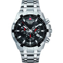 Star Fighter Chronograph Herrenuhr 46 mm – Sportliche Quarzuhr mit Edelstahlarmband & 10 ATM