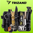 Trizand Survival Kit Bushcraft 32-teilig wasserdichtes Camping Outdoor Komplettset mit Feuerstarter Messer und Wärmedecke – Bild 3