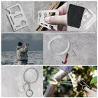 Trizand Survival Kit Bushcraft 32-teilig wasserdichtes Camping Outdoor Komplettset mit Feuerstarter Messer und Wärmedecke – Bild 5