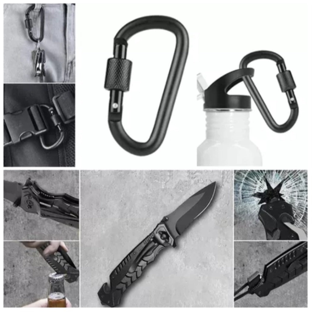 Trizand Survival Kit Bushcraft 32-teilig wasserdichtes Camping Outdoor Komplettset mit Feuerstarter Messer und Wärmedecke – Bild 6