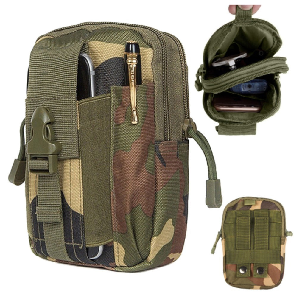 Taktische Molle-Gürteltasche Militärdesign moorgrün 18x12x6 cm – wasserdichte Outdoor-Hüfttasche für Wandern und Camp