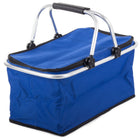 Thermo Picknickkorb faltbar 48x28x22 cm blau – isolierter Kühlkorb mit Alurahmen und Reißverschluss – Bild 10
