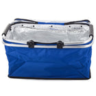 Thermo Picknickkorb faltbar 48x28x22 cm blau – isolierter Kühlkorb mit Alurahmen und Reißverschluss – Bild 11