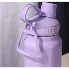 Thermobecher 700 ml mit Griff in Violett – doppelwandiger Isolierbecher aus Edelstahl SUS 304 für heiße und kalte Getränke – Bild 11