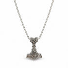 Wikinger Halskette Thors Hammer Mjölnir Anhänger nordische Runen Unisex Schmuck 58 cm