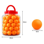 60 orange Tischtennisbälle im praktischen Behälter für Training, Vereinssport, Schule und Freizeitspiele mit gleichmäßigem Absprung und hoher Haltbarkeit