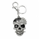 Totenkopf Schlüsselanhänger mit Strass – Glitzernder Taschenanhänger Skull