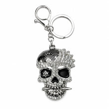 Totenkopf Schlüsselanhänger mit Strass – Glitzernder Taschenanhänger Skull