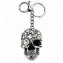 Skull keychain with rhinestones – Bag charm for women