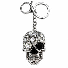 Totenkopf Schlüsselanhänger mit Strass – Taschenanhänger für Damen