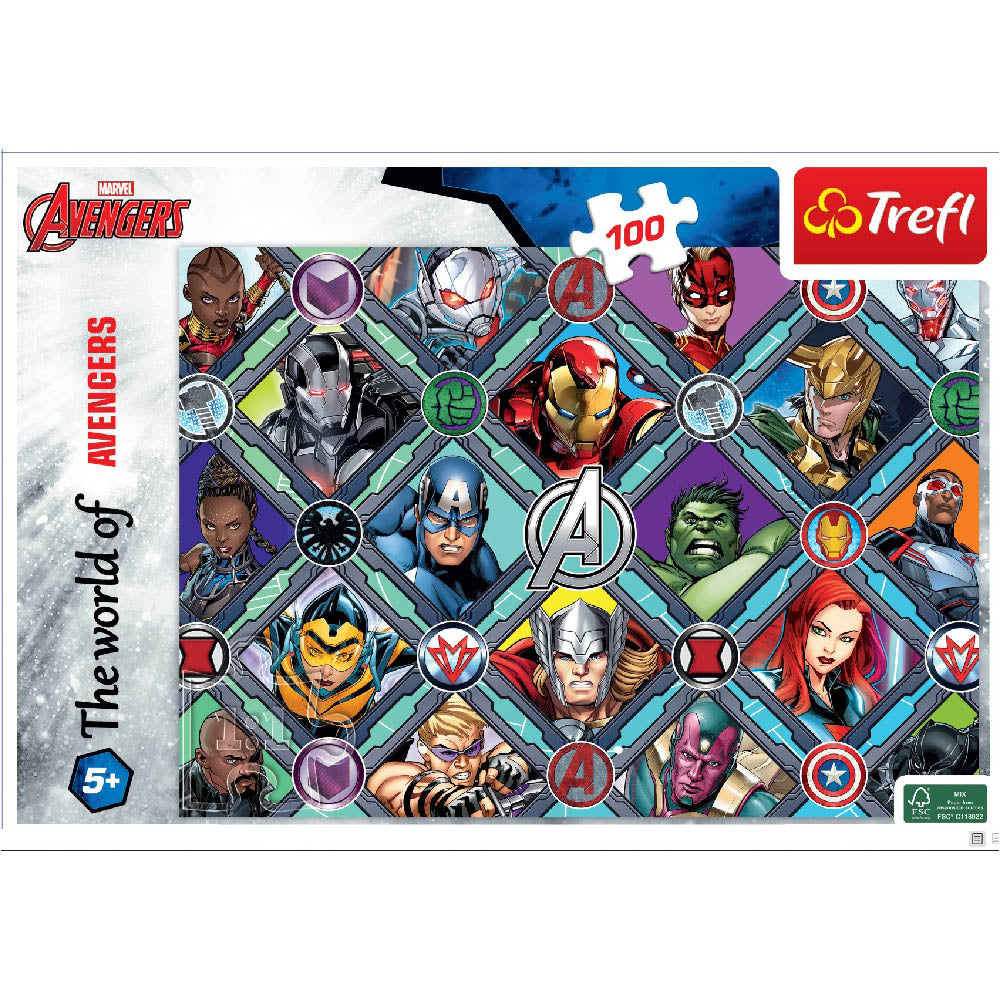 Puzzle 100 Teile The World of Avengers von Trefl