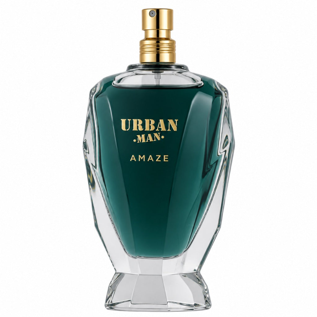 Fragrance World Urban Man Amaze Eau de Parfum 90 ml – langanhaltender Herrenduft mit Bergamotte, Kokosnuss und Sandelholz