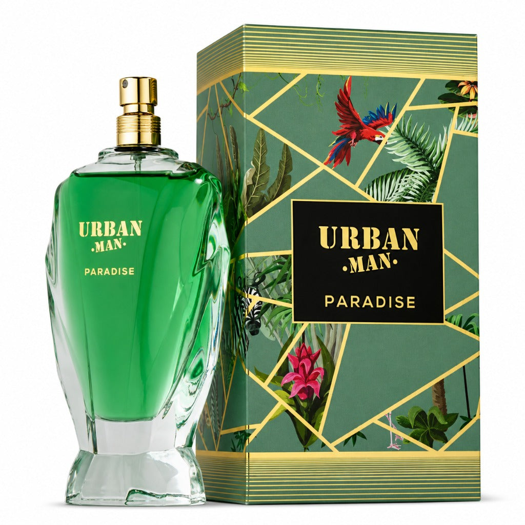 Fragrance World Urban Man Paradise Eau de Parfum 90 ml – orientalisch-frischer Herrenduft mit Bergamotte, Kokosnuss und Sande – Bild 2