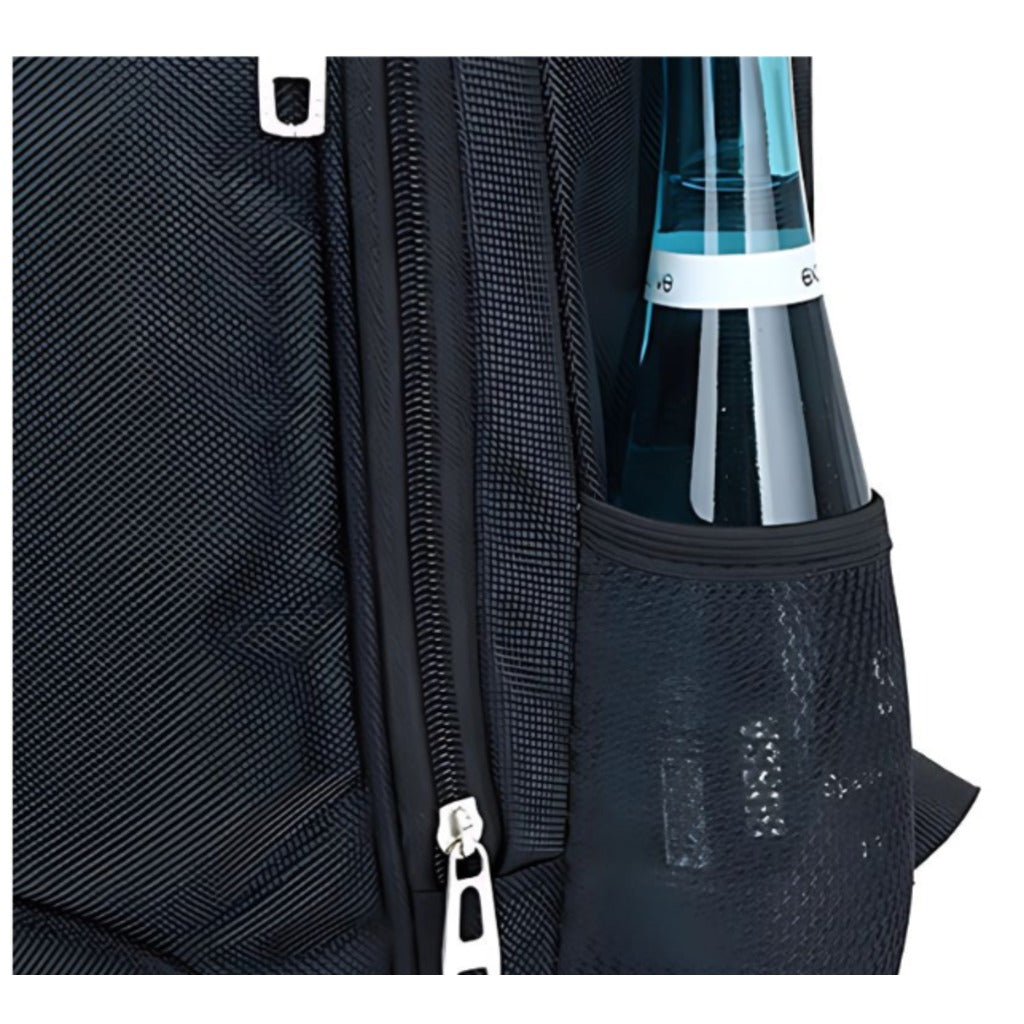 Urbaner Schulrucksack 15 Liter Schwarz – Laptoprucksack mit 3 Fächern, 45x28x12 cm, für Schule und Uni – Bild 4