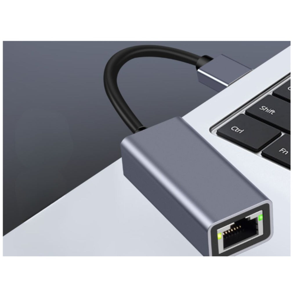 USB 3.0 Ethernet Adapter RJ45 100 Mbps LAN Netzwerkadapter in Grau – Plug and Play für Laptop und PC – Bild 5