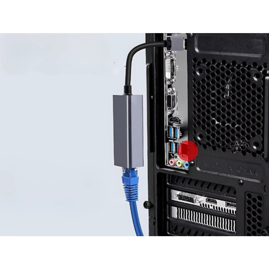 USB 3.0 Ethernet Adapter RJ45 100 Mbps LAN Netzwerkadapter in Grau – Plug and Play für Laptop und PC – Bild 7