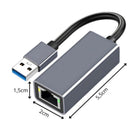 USB 3.0 Ethernet Adapter RJ45 100 Mbps LAN Netzwerkadapter in Grau – Plug and Play für Laptop und PC – Bild 8