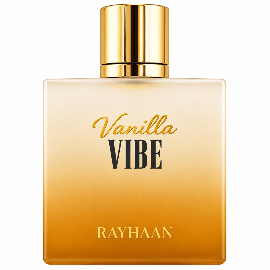 Rayhaan Vanilla Vibe Eau de Parfum 100 ml – süß-orientalischer Unisex-Duft mit Vanille, Amber und Oud