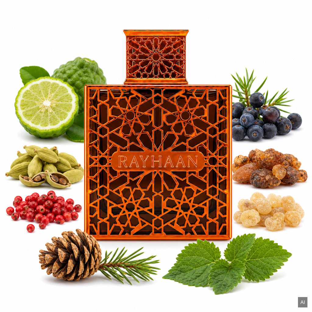 Rayhaan Vantage Eau de Parfum 100 ml – orientalisch-würziger Unisex-Duft mit Weihrauch, Myrrhe und Zeder – Duftnoten