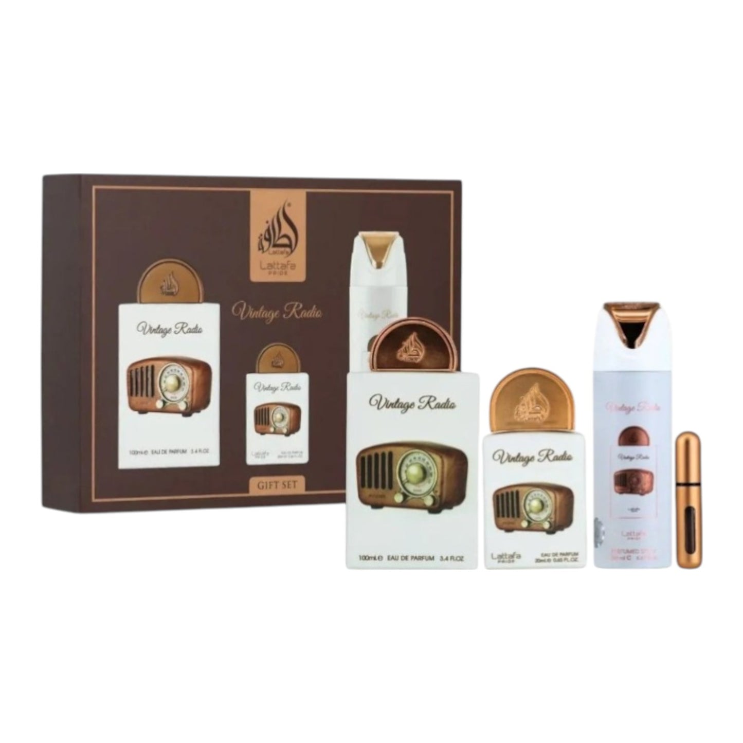 Lattafa Pride Vintage Radio Eau de Parfum 100ml - Geschenkset  