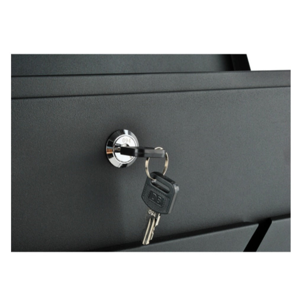 Wandbriefkasten Schwarz mit Zeitungsfach A4-Format verzinktes Eisen Wandmontage 10x37x36,7cm – Bild 4