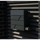 Wandbriefkasten Schwarz mit Zeitungsfach A4-Format verzinktes Eisen Wandmontage 10x37x36,7cm – Bild 8