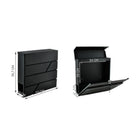Wandbriefkasten Schwarz mit Zeitungsfach A4-Format verzinktes Eisen Wandmontage 10x37x36,7cm – Bild 9