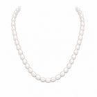 Elegante Perlenkette Damen weiße Perlen Halskette ca. 40 cm – klassischer Damenschmuck