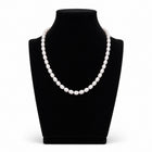 Elegante Perlenkette Damen weiße Perlen Halskette ca. 40 cm – klassischer Damenschmuck – Bild 3
