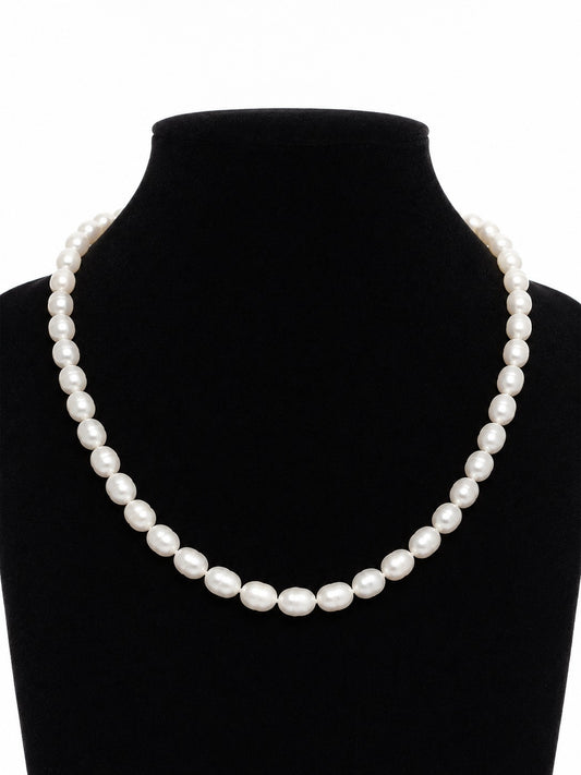 Weiße Perlenkette 40 cm – Elegante Halskette für Damen