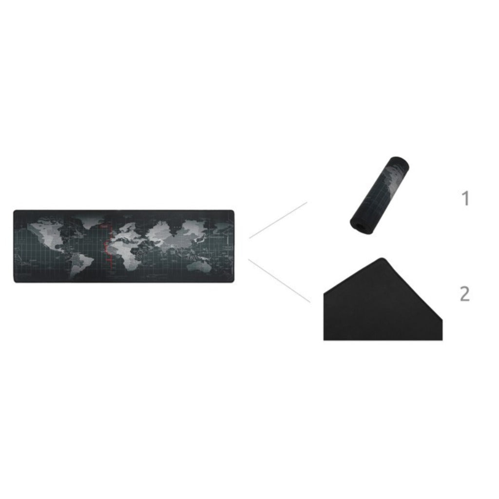 Izoxis XXL Mauspad 88x30 cm Grau – rutschfeste Schreibtischunterlage für Gaming und Büro – Bild 4