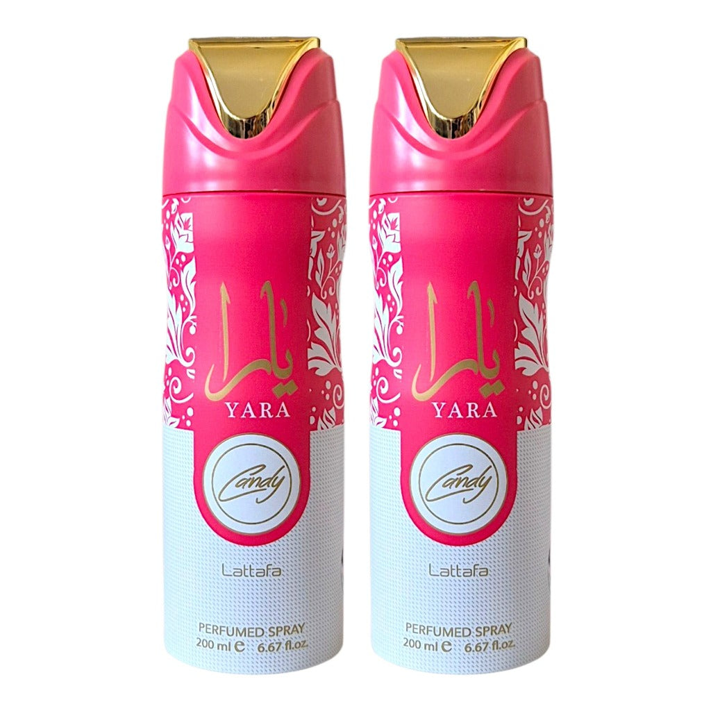 Lattafa Yara Candy Deo Spray 2x200ml – fruchtiger Damenduft mit Johannisbeere, Gardenie, Sandelholz und Vanille – Bild 2