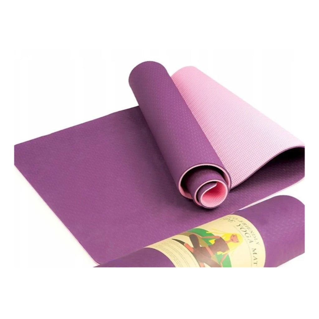 Yogamatte Gymnastikmatte 183x60 cm grün – Übungsmatte für Yoga, Pilates und Fitness mit Schutzhülle – Bild 20