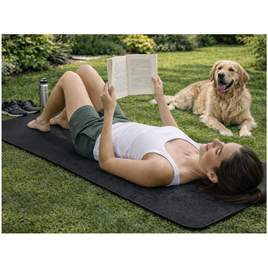 Yogamatte Gymnastikmatte 183x60 cm grün – Übungsmatte für Yoga, Pilates und Fitness mit Schutzhülle – Bild 2