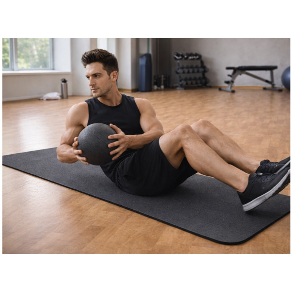 Yogamatte Gymnastikmatte 183x60 cm grün – Übungsmatte für Yoga, Pilates und Fitness mit Schutzhülle – Bild 5