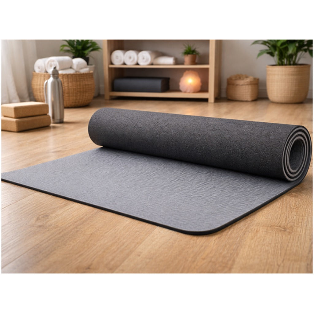 Yogamatte Gymnastikmatte 183x60 cm grün – Übungsmatte für Yoga, Pilates und Fitness mit Schutzhülle – Bild 6