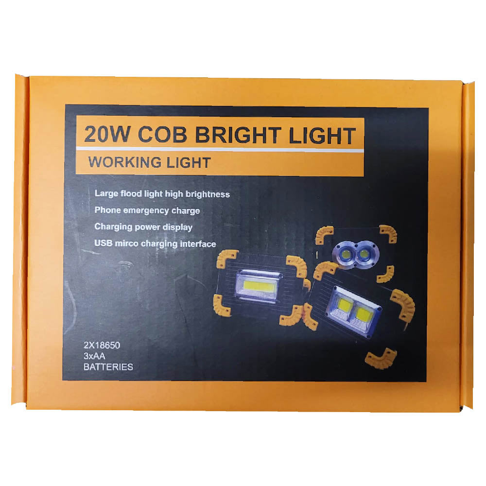 Arbeitslampe 20W COB LED tragbare Scheinwerfer mit Akku