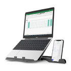 Laptopständer und Handy Halter Universal 360 Grad Drehung-Tragbar Schwarz
