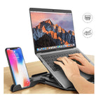 Laptopständer und Handy Halter Universal 360 Grad Drehung-Tragbar Schwarz