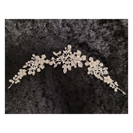 Braut Kopfschmuck - Haar schmuck mit Blumen Dekor