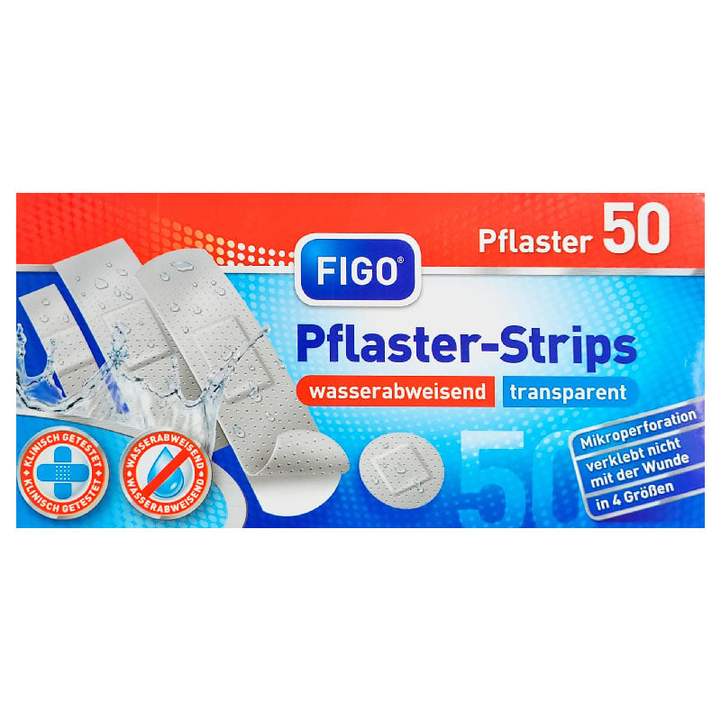 FIGO Pflaster Strips Transparent wasserabweisend 50 stk
