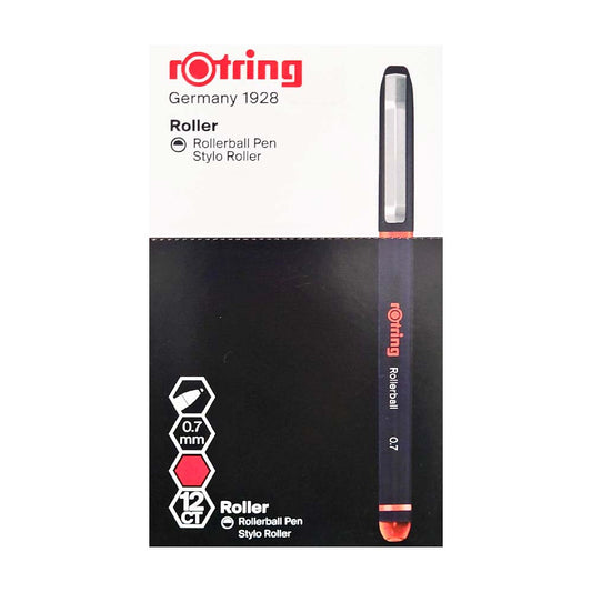 Rotring Rollerpoint Pen - Rollerball Pen 12er Pack 0,7 mm Rot