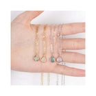 Wassertropfen Halskette Steinschmuck 