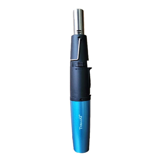 TobaliQ  Jetflame M4 Brenner - Torch lighter mit Halter & Standfuß - Blau