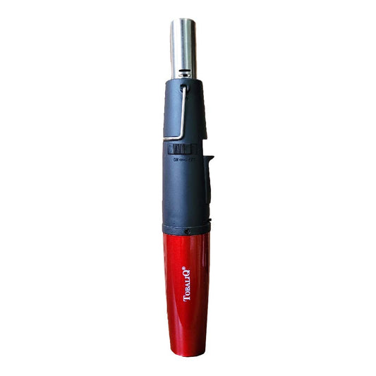 TobaliQ  Jetflame M4 Brenner - Torch lighter mit Halter & Standfuß - Rot